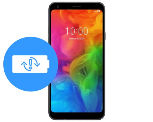 Замена аккумулятора (батареи) LG Q7